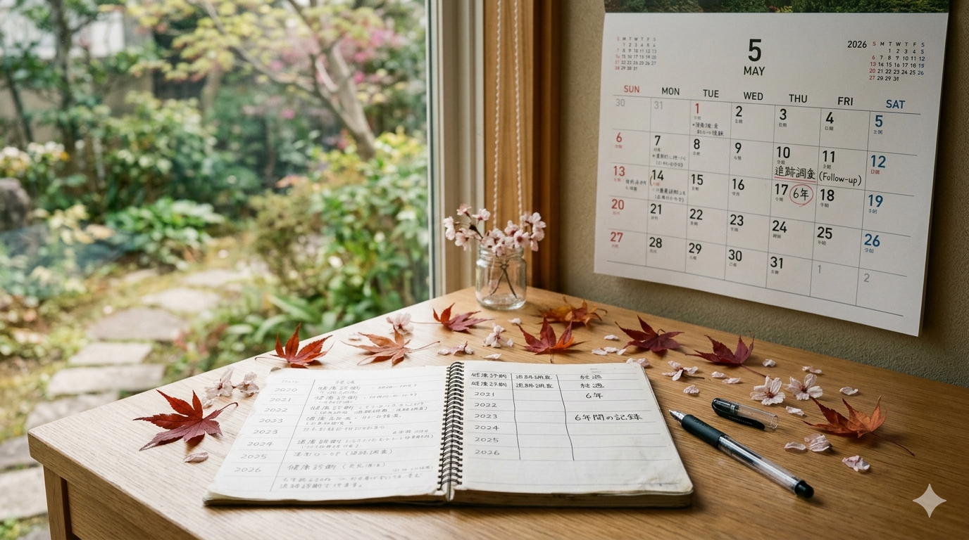 6年間の経過観察（写真）